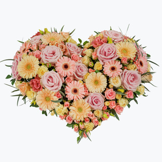 Hjerte i pastellfarger (48 cm)