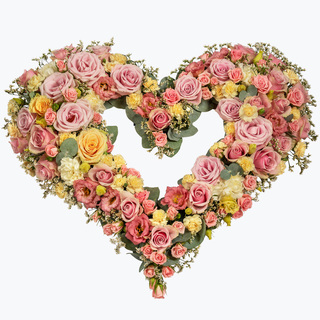 Hjerte i pastellfarger (60 cm)